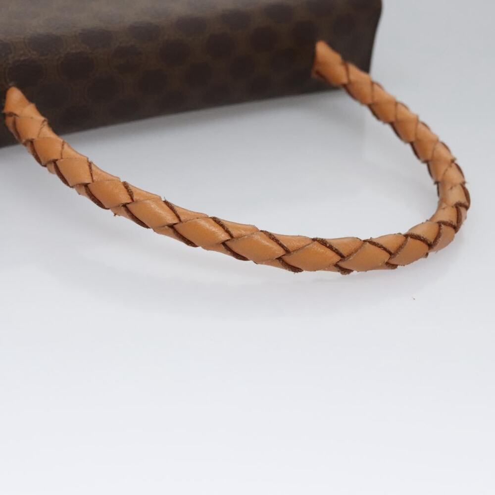 CELINE Macadam Canvas Hand Bag Pvc Leather Brown - Picture 7 of 13